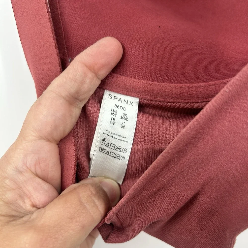 SPANX Bra-llelujah! Front Close T-Shirt Bra Womens 36DD Sangria Red Underwire